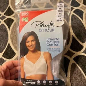 Playtex 18 Hour Bra 4693 Wirefree Size 38C Ultimate Shoulder Comfort New NIP